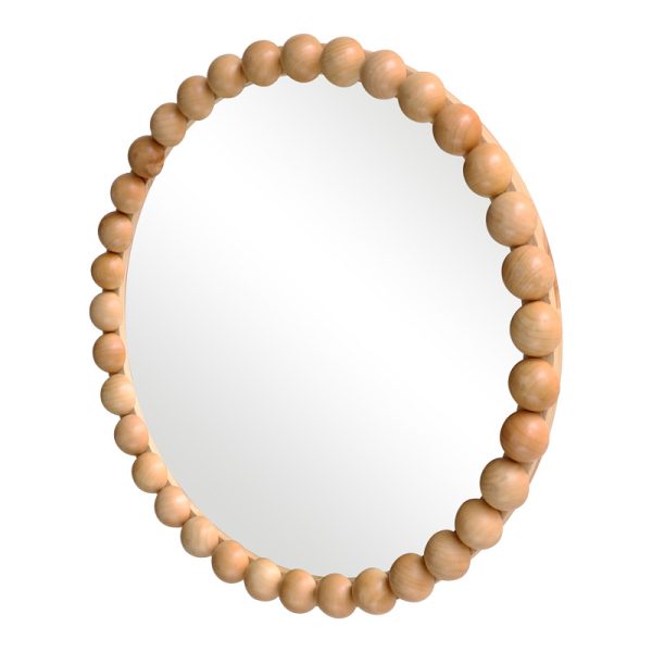 233 000041 2 Specio pakoworld wood mirror in natural shade Φ60x4.5cmDecoration > Mirrors