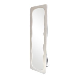 233 000044 2 Lezour pakoworld velvet mirror in white shade 50x5x170cmDecoration > Mirrors
