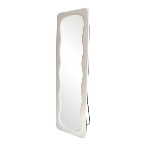233 000044 2 Lezour pakoworld velvet mirror in white shade 50x5x170cmDecoration > Mirrors