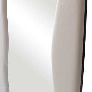 233 000044 4 Lezour pakoworld velvet mirror in white shade 50x5x170cmDecoration > Mirrors
