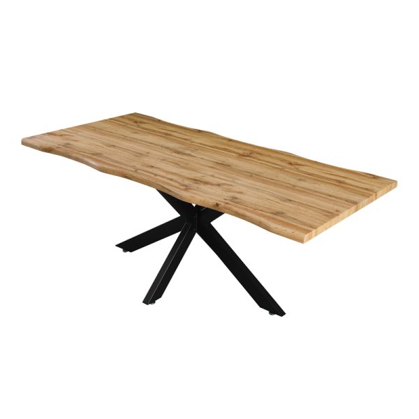 235 000022 2 Table Gilman pakoworld MDF in sonoma-black color 180x90x75cm.Indoor furniture > Dining Tables