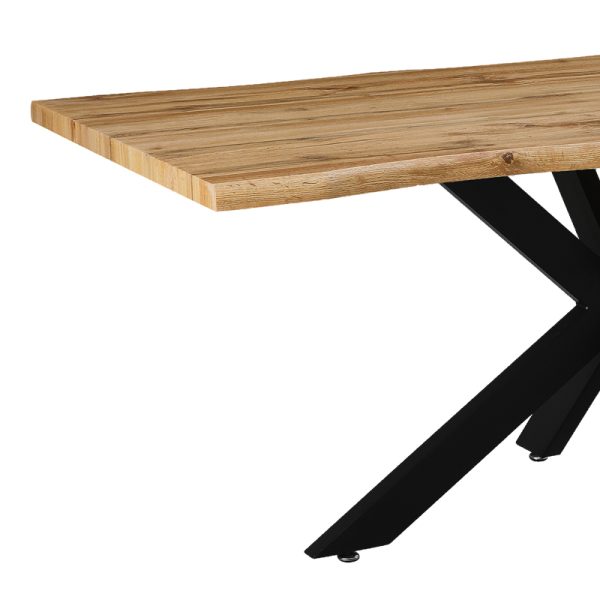 235 000022 3 Table Gilman pakoworld MDF in sonoma-black color 180x90x75cm.Indoor furniture > Dining Tables