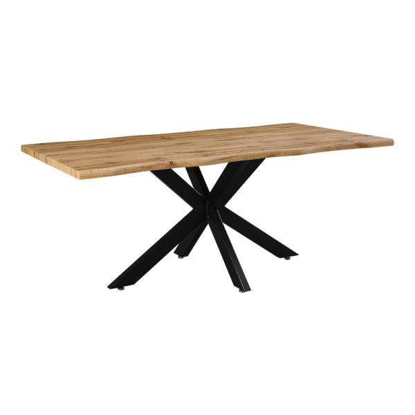235 000022 Table Gilman pakoworld MDF in sonoma-black color 180x90x75cm.Indoor furniture > Dining Tables