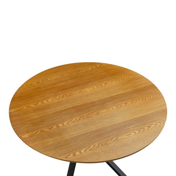 235 000036 2 Cerco pakoworld sonoma mdf table and black metal leg Φ120x75cmIndoor furniture > Dining Tables
