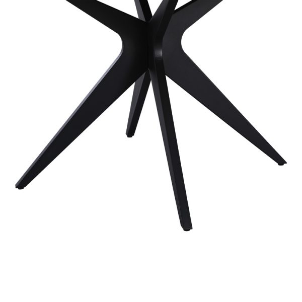 235 000039 3 Toda pakoworld mdf table in sonoma shade with black metal legs Φ120x75cmIndoor furniture > Dining Tables