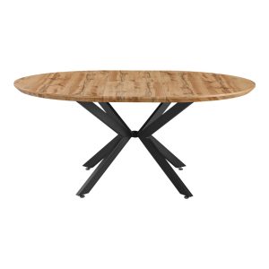 235 000041 2 Edina pakoworld mdf extendable table in sonoma color with black metal legs 130-170x130x75cmIndoor furniture > Dining Tables