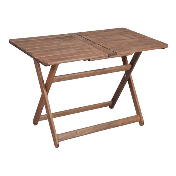 237 000007 Table Retto pakoworld beech walnut impregnation 140χ80χ76cmOutdoor furniture > Garden dining sets