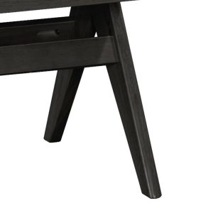 247 000003 2 Winslow pakoworld chair rubberwood black-pvc rattan matiral-grey fabricIndoor furniture > Chairs