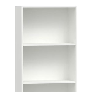 248 000016 2 Bookcase Negan pakoworld white melamine 60x29x166cmIndoor furniture > Bookshelves