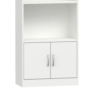 248 000016 3 Bookcase Negan pakoworld white melamine 60x29x166cmIndoor furniture > Bookshelves