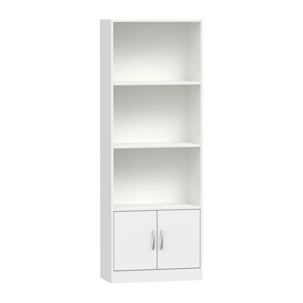 248 000016 Bookcase Negan pakoworld white melamine 60x29x166cmIndoor furniture > Bookshelves