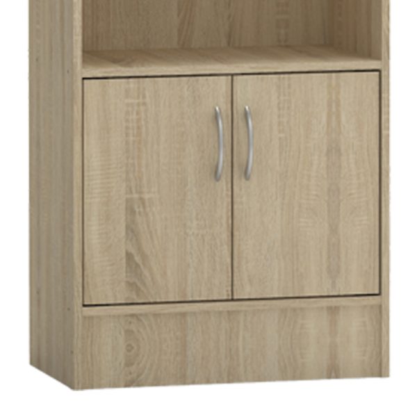 248 000018 3 Bookcase Negan pakoworld sonoma melamine 57x33x180cmIndoor furniture > Bookshelves