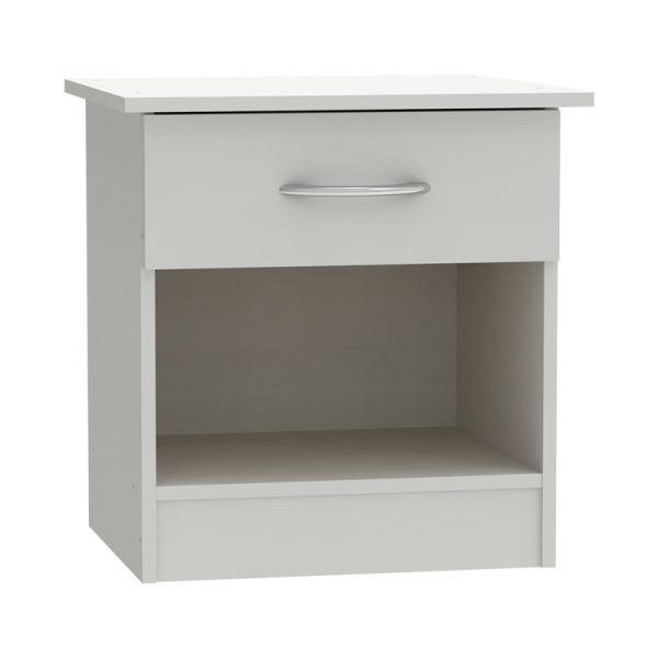 248 000028 Kona pakoworld bedside table in white shade 40x34x42cmIndoor furniture > Bedside tables
