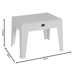 253 000034 2 Table Cosmic pakoworld PP color cappucino 55x40x43.5cmOutdoor furniture > Coffee tables