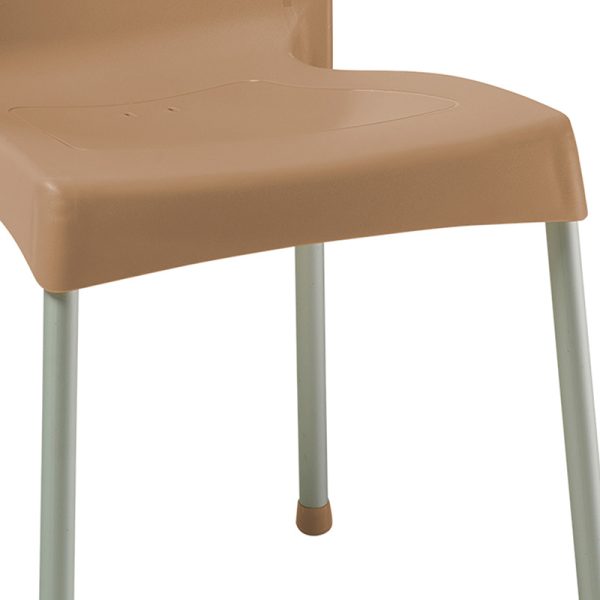 253 000037 2 Chair Crafted pakoworld PP color cappucino - aluminium legOutdoor furniture > Garden chair