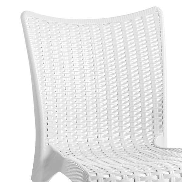 253 000111 2 Icon-Confident pakoworld dining set 5pcs PP in white shadeOutdoor furniture > Garden food table