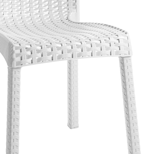 253 000111 3 Icon-Confident pakoworld dining set 5pcs PP in white shadeOutdoor furniture > Garden food table