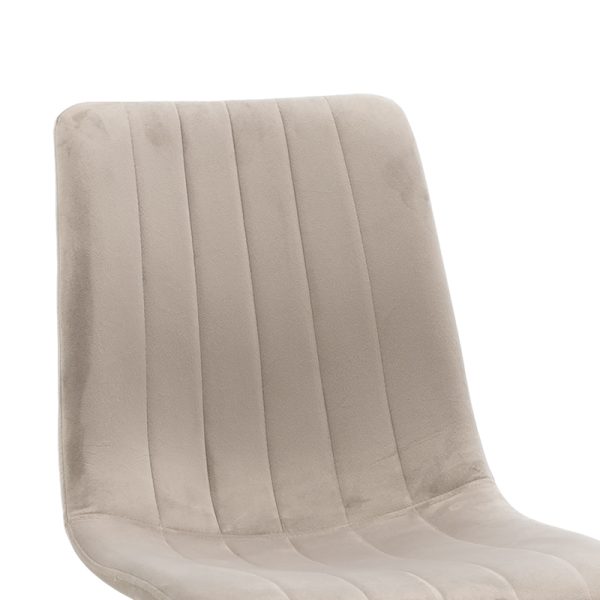264 000014 4 Chair Noor pakoworld light grey velvet-black metal leg 44x55x86cmIndoor furniture > Chairs