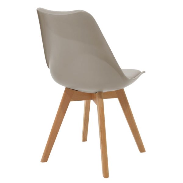 271 000035 2 Dining table Natali-Gaston A set of 5 pakoworld MDF and beech wood in gray-white-natural shade 120x80x76cmIndoor furniture > Dinning sets