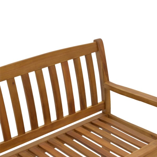282 000002 3 Two-seater bench Jerdu pakoworld natural acacia wood 120x61x87cmOutdoor furniture > Garden benches