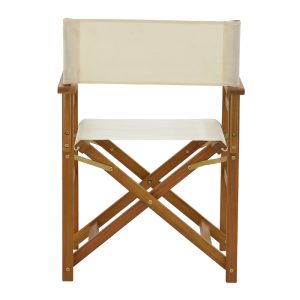 282 000009 4 Director armchair Bistrual pakoworld acacia wood natural-white clothOutdoor furniture > Garden armchairs
