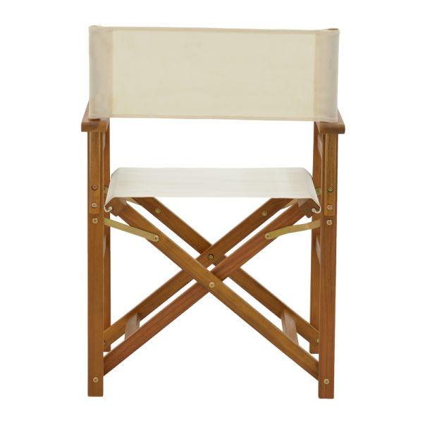282 000009 4 Director armchair Bistrual pakoworld acacia wood natural-white clothOutdoor furniture > Garden armchairs