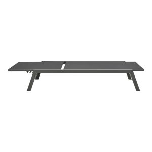 288 000020 3 Boka pakoworld dark grey aluminum and textilene sun lounger in black shade 60x192x31cmOutdoor furniture > Sunbeds