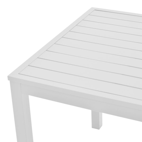 288 000023 2 Kliton pakoworld aluminum beach table in white shade 45x45x41cmOutdoor furniture > Coffee tables