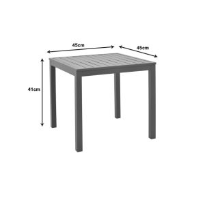288 000024 3 Kliton pakoworld aluminum beach table in anthracite shade 45x45x41cmOutdoor furniture > Coffee tables