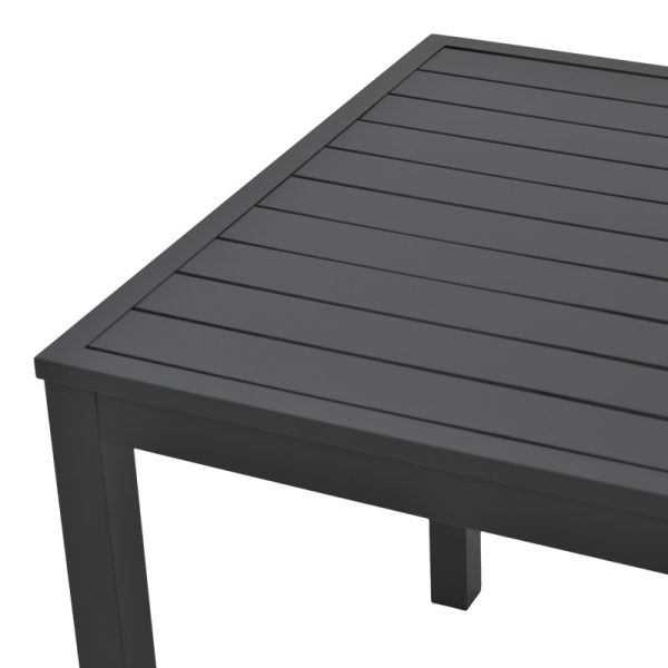288 000025 2 Kliton pakoworld aluminum beach table in black shade 45x45x41cmOutdoor furniture > Coffee tables