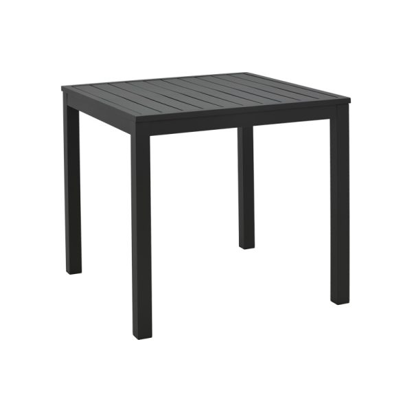288 000025 Kliton pakoworld aluminum beach table in black shade 45x45x41cmOutdoor furniture > Coffee tables