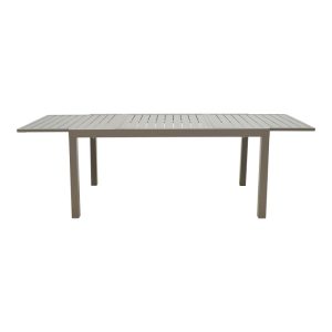 288 000027 3 Extendable table Lafla pakoworld aluminum in champagne shade 160-240x90x75cmOutdoor furniture > Garden dining sets