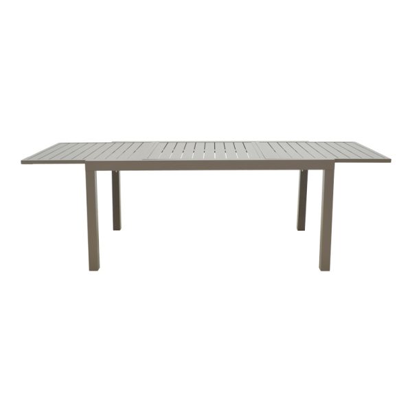 288 000027 3 Extendable table Lafla pakoworld aluminum in champagne shade 160-240x90x75cmOutdoor furniture > Garden dining sets