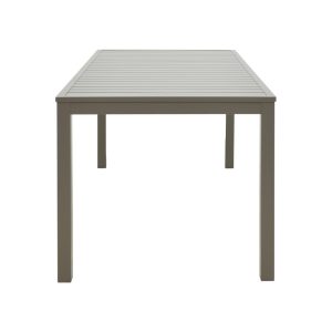 288 000028 2 Kliton pakoworld aluminum table in champagne shade 150x80x74cmOutdoor furniture > Garden dining sets