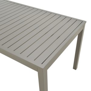 288 000028 3 Kliton pakoworld aluminum table in champagne shade 150x80x74cmOutdoor furniture > Garden dining sets
