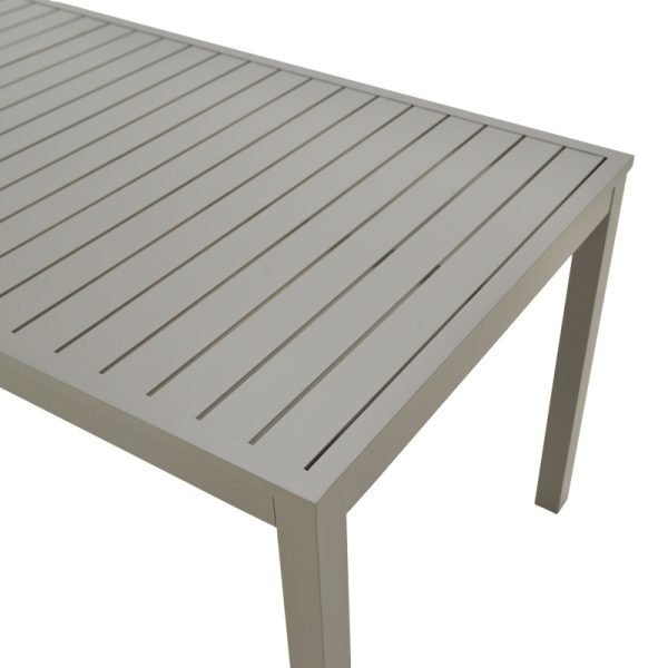 288 000028 3 Kliton pakoworld aluminum table in champagne shade 150x80x74cmOutdoor furniture > Garden dining sets