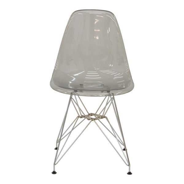 292 000015 3 Chair Adelle pakoworld PP pet clear grey-inox leg 46x55x81cmIndoor furniture > Chairs