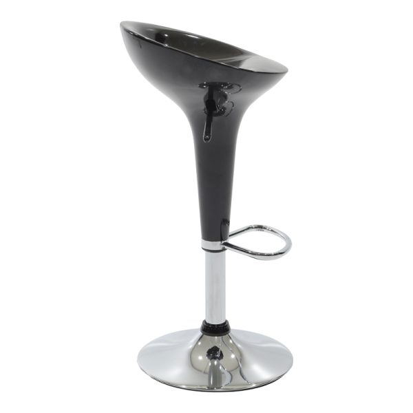 292 000025 2 Bar stool Felice pakoworld height adjustable black-chrome base 40x43x84cmIndoor furniture > Bar stools