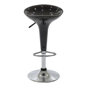 292 000025 3 Bar stool Felice pakoworld height adjustable black-chrome base 40x43x84cmIndoor furniture > Bar stools