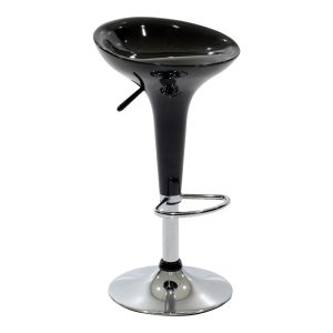 292 000025 Bar stool Felice pakoworld height adjustable black-chrome base 40x43x84cmIndoor furniture > Bar stools