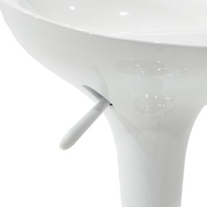 292 000026 4 Bar stool Felice pakoworld height adjustable white-chrome base 40x43x84cmIndoor furniture > Bar stools