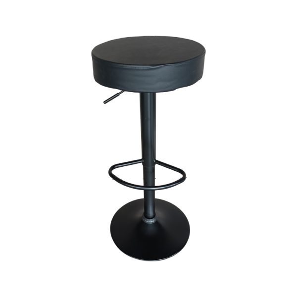 292 000028 Bar stool Dianors pakoworld height adjustable pu black-black base 38x38x75cmIndoor furniture > Bar stools