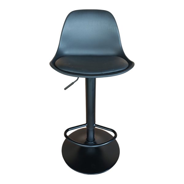 292 000040 2 Bar stool Louser pakoworld height adjustable black pp with cushion-black metal base 44x46x114cmIndoor furniture > Bar stools