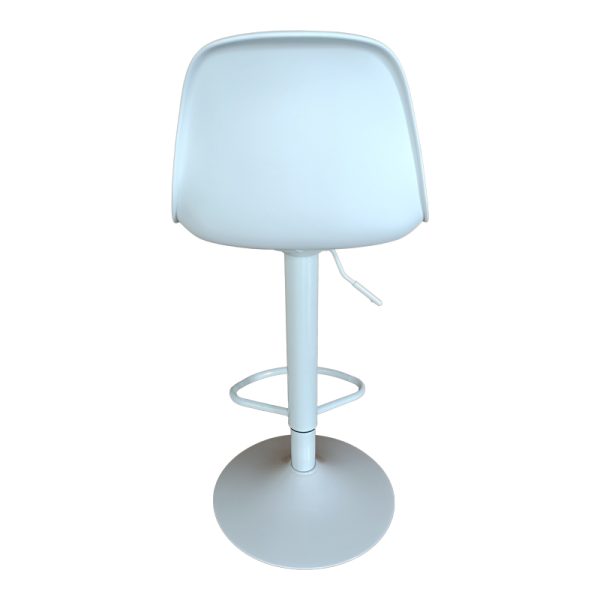 292 000041 3 Bar stool Louser pakoworld height adjustable white pp with cushion-white metal base 44x46x114cmIndoor furniture > Bar stools