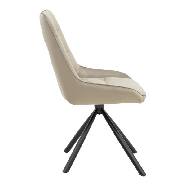 292 000049 2 Chair Wori pakoworld beige velvet-metal black leg 48x56x82cmIndoor furniture > Chairs