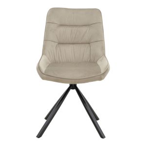 292 000049 3 Chair Wori pakoworld beige velvet-metal black leg 48x56x82cmIndoor furniture > Chairs