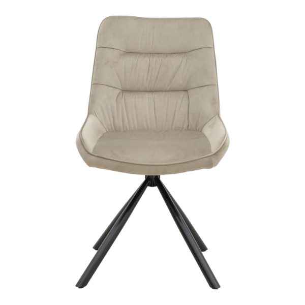 292 000049 3 Chair Wori pakoworld beige velvet-metal black leg 48x56x82cmIndoor furniture > Chairs