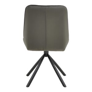 292 000050 4 Chair Wori pakoworld dark grey velvet-metal black leg 48x56x82cmIndoor furniture > Chairs