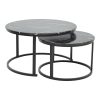 292 000058 Dining table Natali-Gaston set of 5 pakoworld MDF and beech wood in black-natural shade 80x80x76cmIndoor furniture > Dinning sets