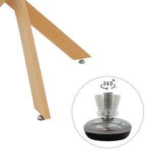 292 000064 4 Antoro pakoworld table glass and metal legs in a natural shade D100x75cmIndoor furniture > Dining Tables